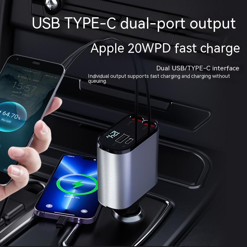 Car Charger Adapter type C dual port Apple fast charge | car charger | 
 Product information:
 
 Shell material: ABS PC
 
 Scope of Application: charging mobile phones or 